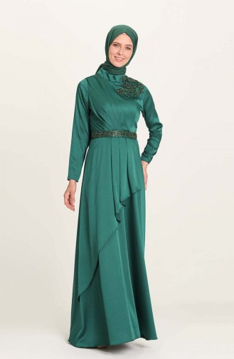 Habillé Hijab Vert emeraude 4947-05