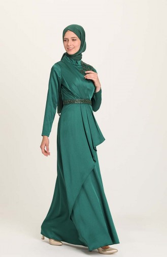 Smaragdgrün Hijab-Abendkleider 4947-05