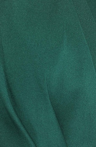 Emerald Green Hijab Evening Dress 4947-05