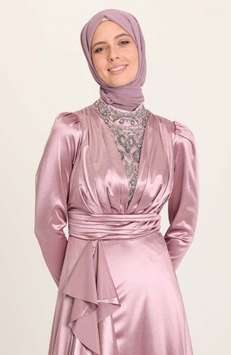 Beige-Rose Hijab-Abendkleider 4951-03