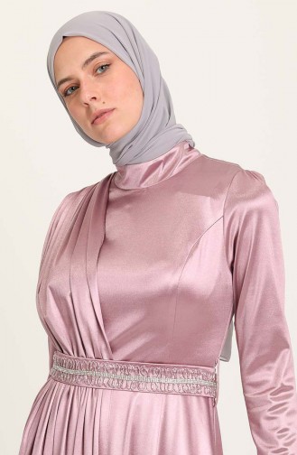 Beige-Rose Hijab-Abendkleider 4952-03