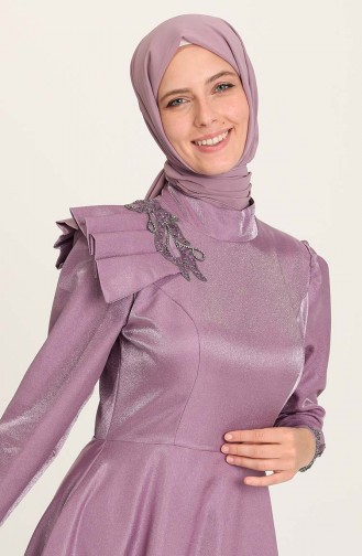 Lilac İslamitische Avondjurk 4955-07