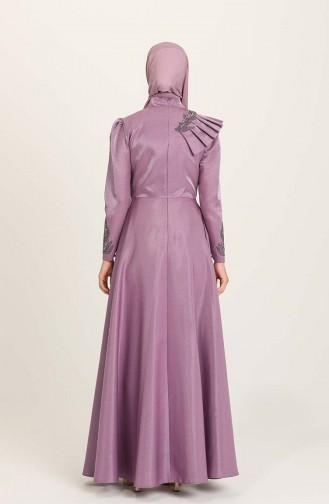 Lila Hijab-Abendkleider 4955-07