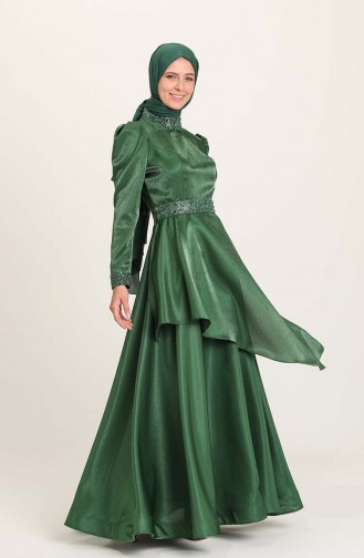 Habillé Hijab Vert emeraude 4957-03