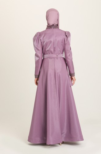 Violet Hijab Evening Dress 4957-04