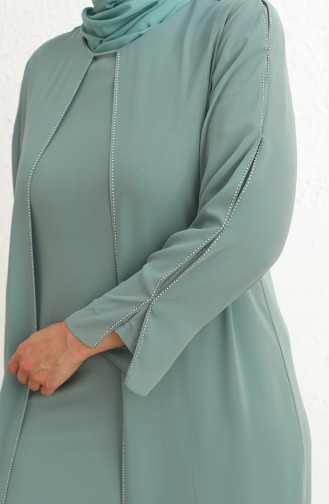 Habillé Hijab Vert eau 6342-06