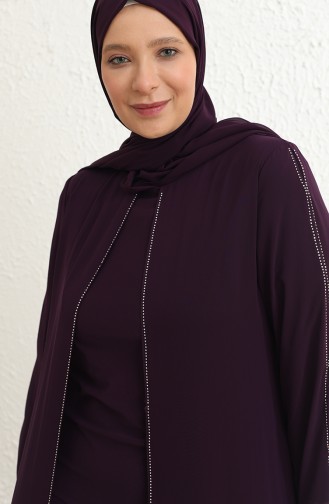 Zwetschge Hijab-Abendkleider 6342-07