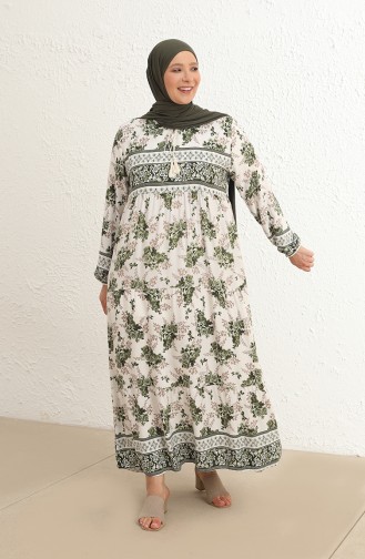 Green Hijab Dress 5074-04