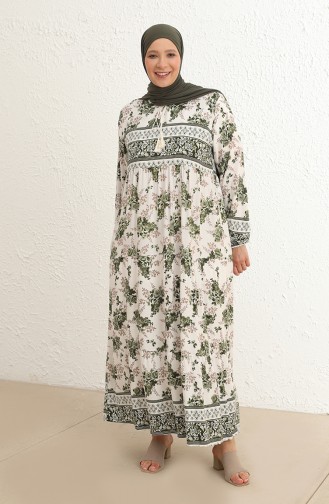Green Hijab Dress 5074-04