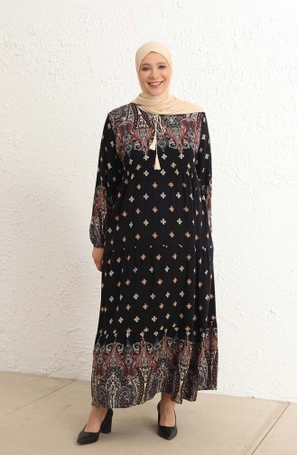 Black Hijab Dress 5075-01