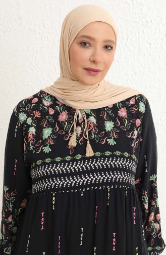 Black Hijab Dress 5077-01