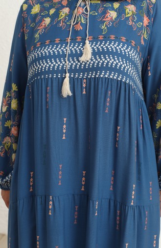 Indigo Hijab Dress 5077-02