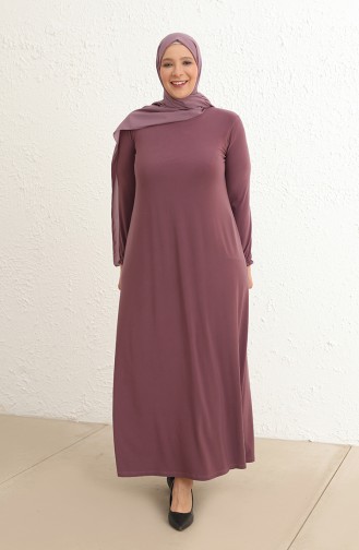 Robe Hijab Rose pâle claire 80060-08