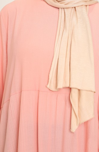 Peach Pink Hijab Dress 1796-01