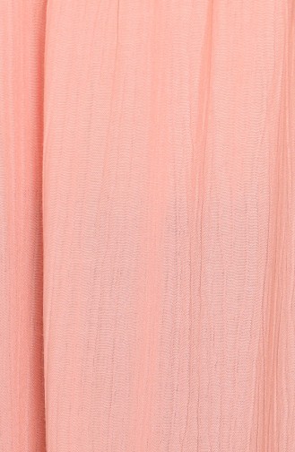 Peach Pink Hijab Dress 1796-01