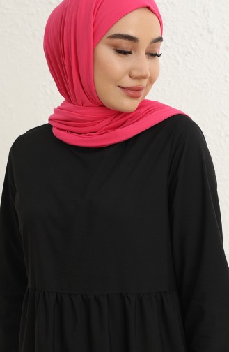 Black Hijab Dress 1802-01