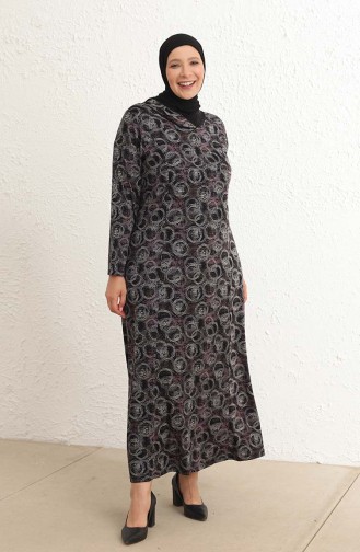 Black İslamitische Jurk 4439-01