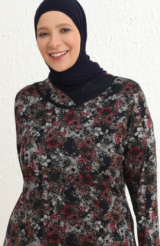 Robe Hijab Bleu Marine 4439B-02