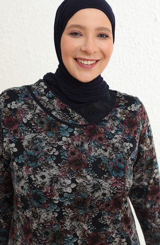 فستان أزرق كحلي 4439B-03