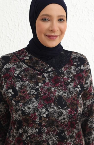 فستان أزرق كحلي 4439B-04