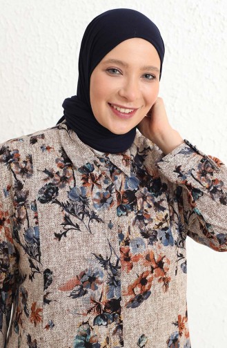 Robe Hijab Bleu Marine 4479A-03