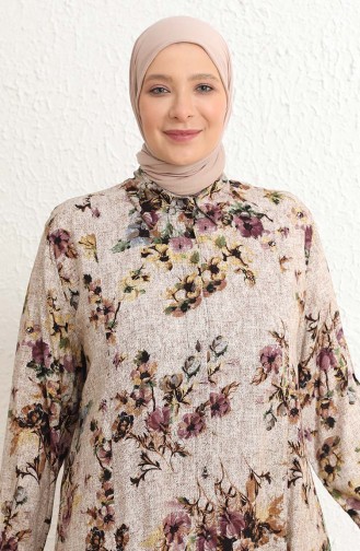 Violet Hijab Dress 4479A-04