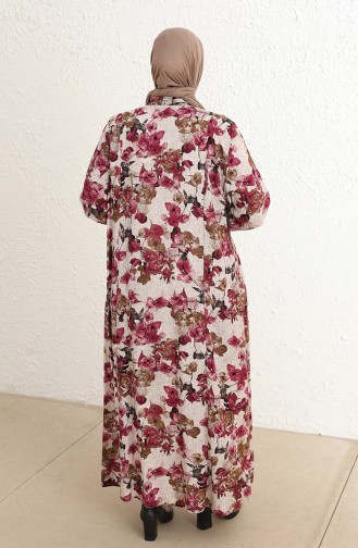 فستان ارجواني داكن 4479B-02