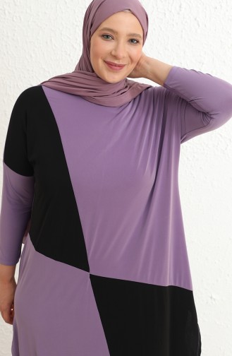 Büyük Beden Sandy Pantolon Takım 6005-01 Lila