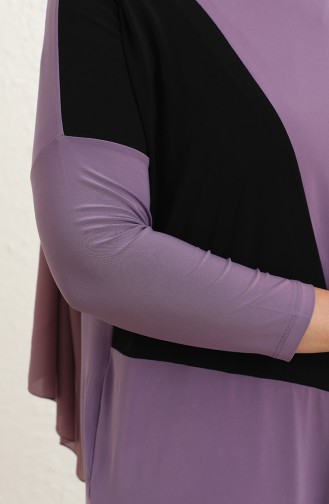 Büyük Beden Sandy Pantolon Takım 6005-01 Lila