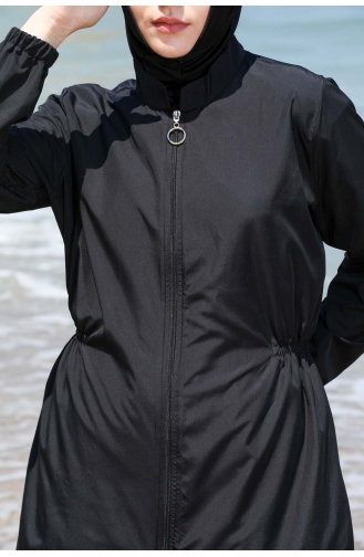Maillot de Bain Hijab Noir 7004