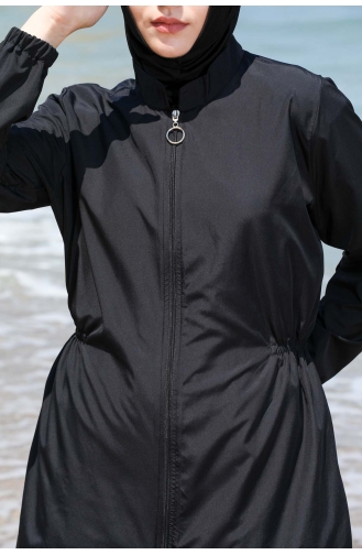 Maillot de Bain Burkini Hijab 7004-01 Noir 7004-01