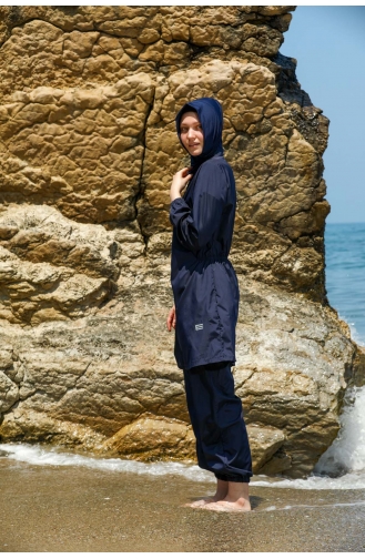 Dunkelblau Hijab Badeanzug 7005