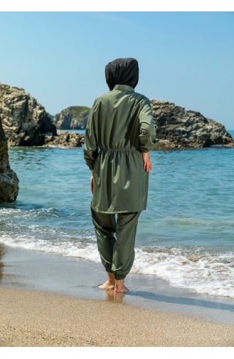 Khaki Modest Swimwear 7006-01