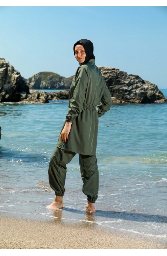 Green Almond Modest Swimwear 7006