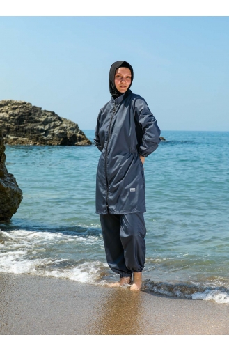 Grau Hijab Badeanzug 7007