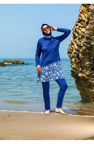 Indigo Modest Swimwear 7160-01