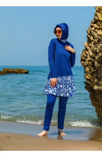 Indigo Modest Swimwear 7160-01