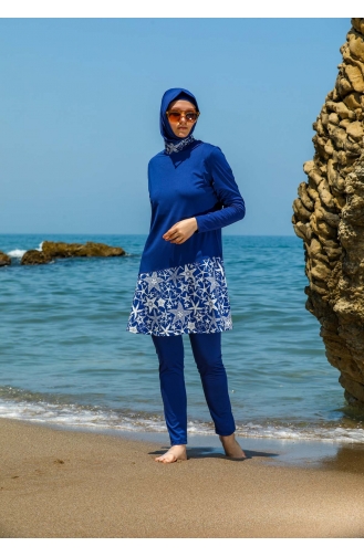 Indigo Modest Swimwear 7160-01