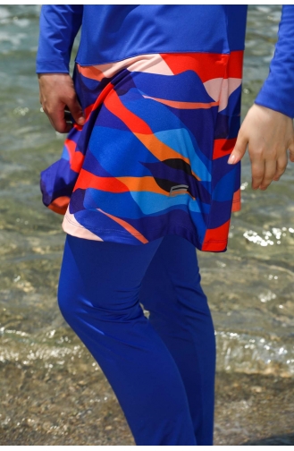 Saxon blue Swimsuit Hijab 7161-01