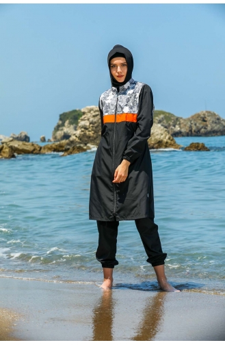 Black Modest Swimwear 7550