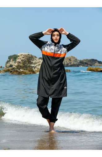 Black Swimsuit Hijab 7550-01