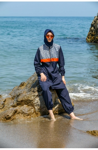 Maillot de Bain Hijab Bleu Marine 7551
