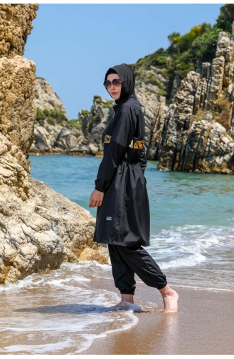 Black Swimsuit Hijab 7560-01