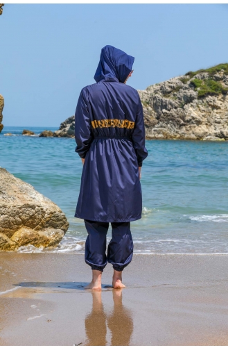 Maillot de Bain Hijab Bleu Marine 7561-01