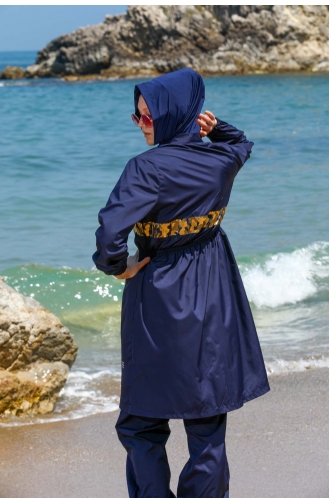 Maillot de Bain Hijab Bleu Marine 7561-01