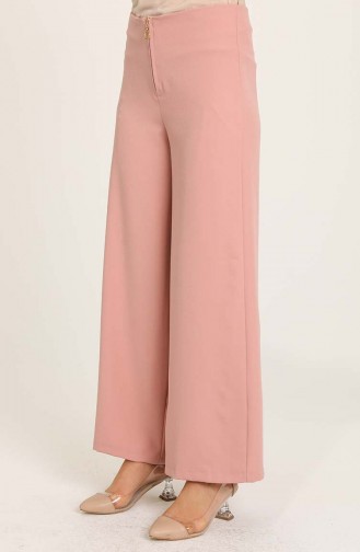 Pantalon a Fermeture Large 3095-08 Rose Pâle 3095-08