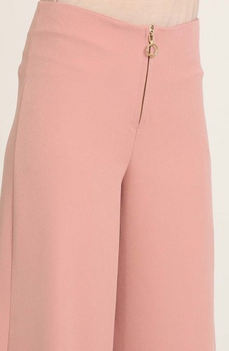 Pantalon a Fermeture Large 3095-08 Rose Pâle 3095-08