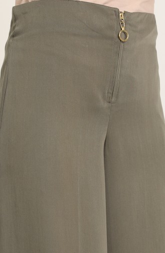 Schlaghose mit Reißverschluss 3095A-02 Khaki Grün 3095A-02