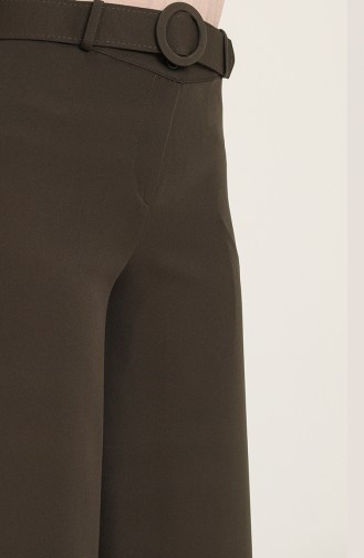 Belted Wide leg Pants 3121-02 Khaki 3121-02