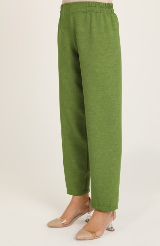 Oil Green Pants 2034-25